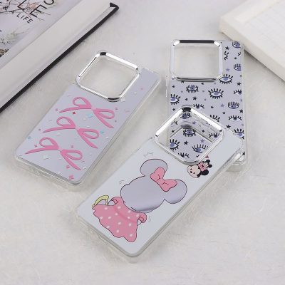 قاب آینه ای شیائومی Redmi Note 14 5G طرح دار دور محافظ متال