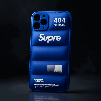 قاب آیفون iPhone 11 pro max پافر supreme آبی