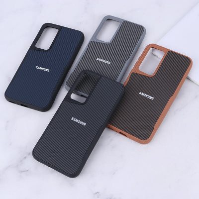 قاب سیلیکونی هاشور دار سامسونگ Galaxy A35 لوگو متال